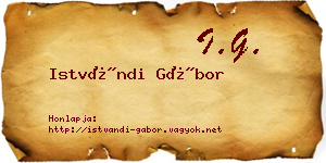 Istvándi Gábor névjegykártya